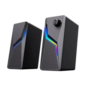 Portable 2.0 USB Wired RGB Luminous Gaming Desktop Computer Speaker