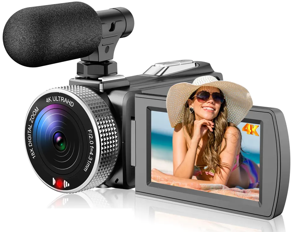 Ultra HD 4K Video Camera Camcorder with 3-Inch Screen and 18X Digital Zoom - Image 2
