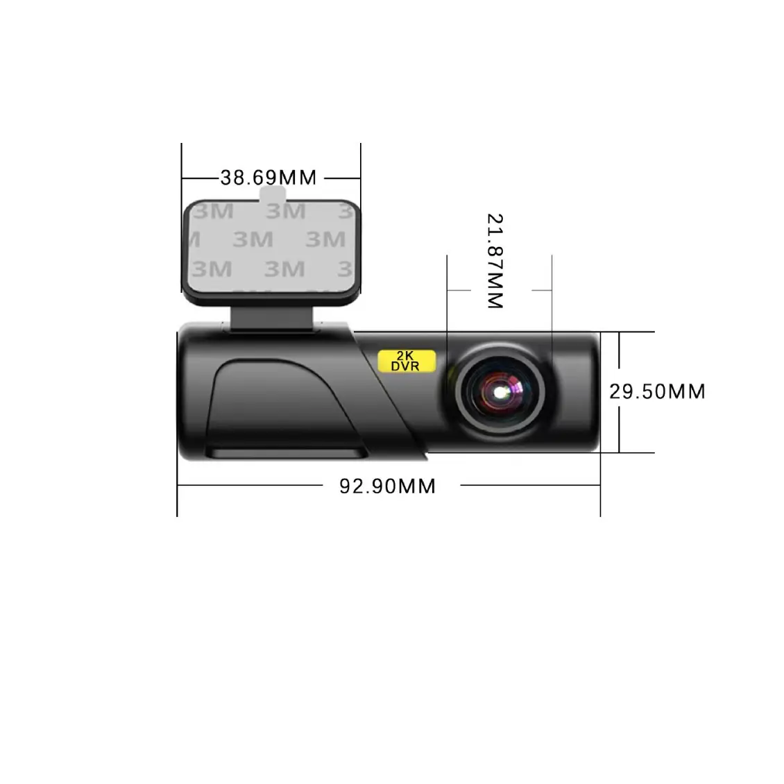 2K Dash Cam Recorder with GPS, Wi-Fi, and Loop Recording - Image 3