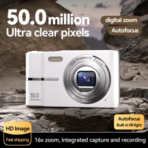 M03 Mini Digital Camera with 2.4-Inch Screen and 1080P Video Recording