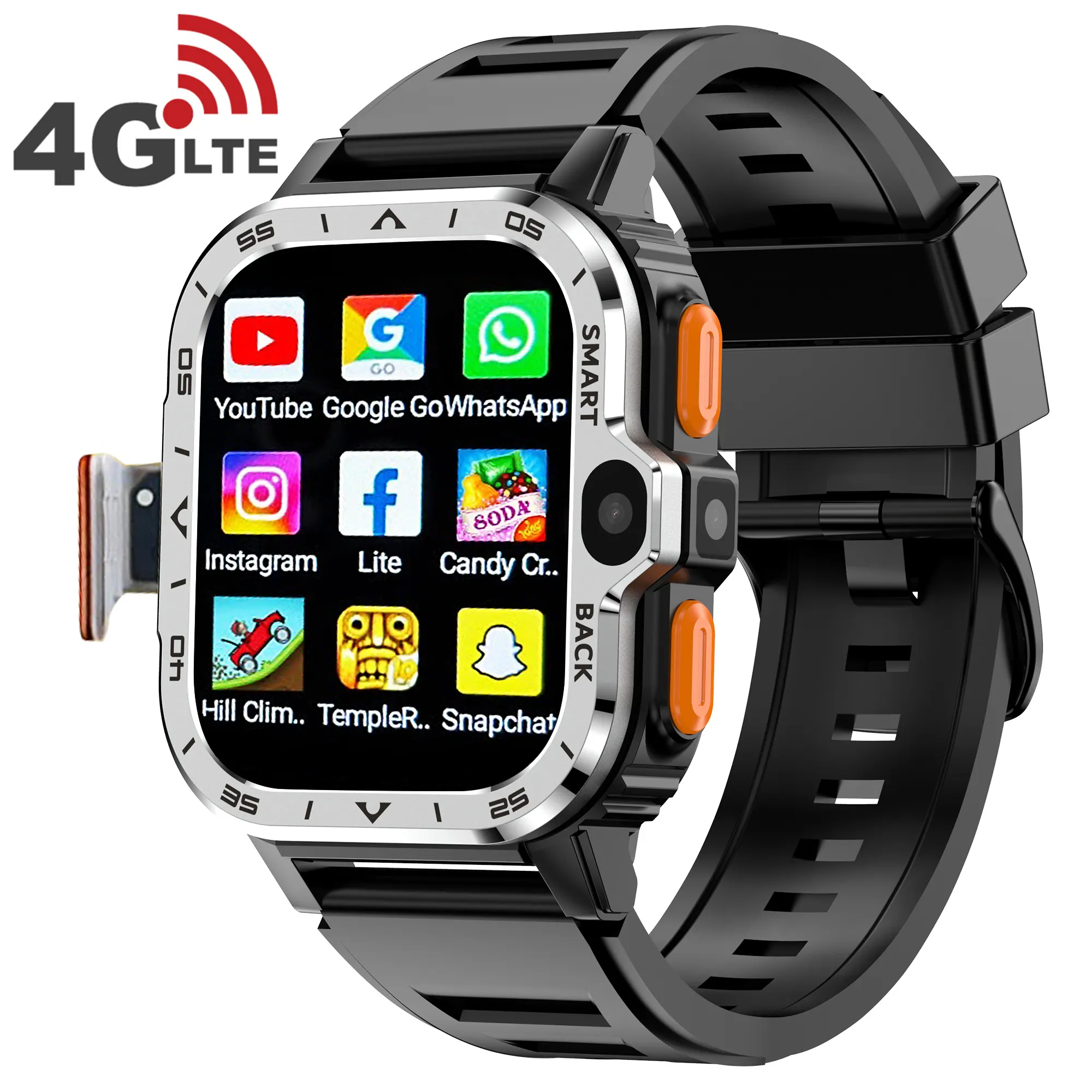 4G Android Smartwatch with 2.03-Inch HD Display, Dual Cameras, and Comprehensive Connectivity - Image 2