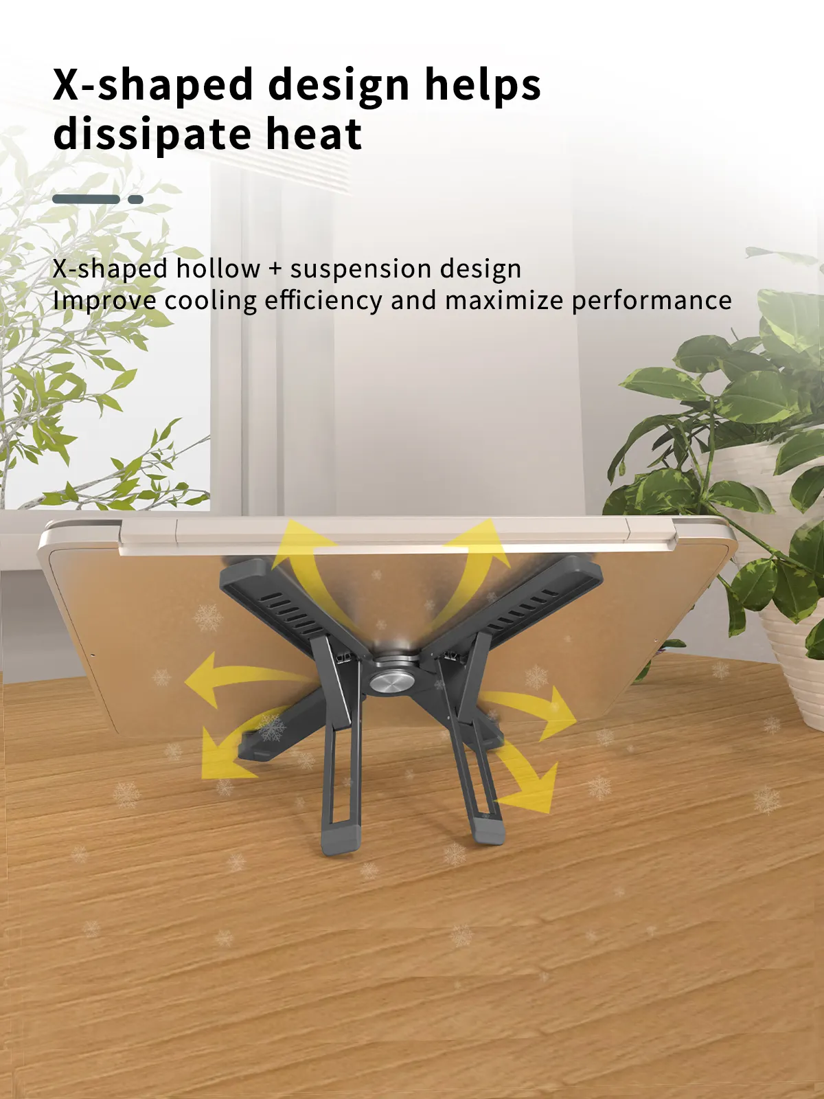 Comfortable Aluminium Alloy Adjustable Laptop Stand - Image 2