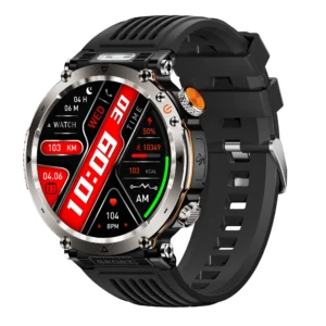 Rugged Outdoor Smartwatch with 1.7-Inch HD Display, 600mAh Battery, and Comprehensive Health Monitoring