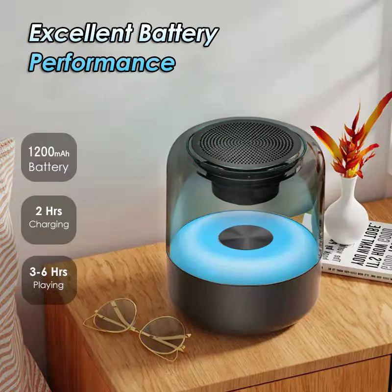 Waterproof Portable Bluetooth Speaker with RGB Lighting - Image 3