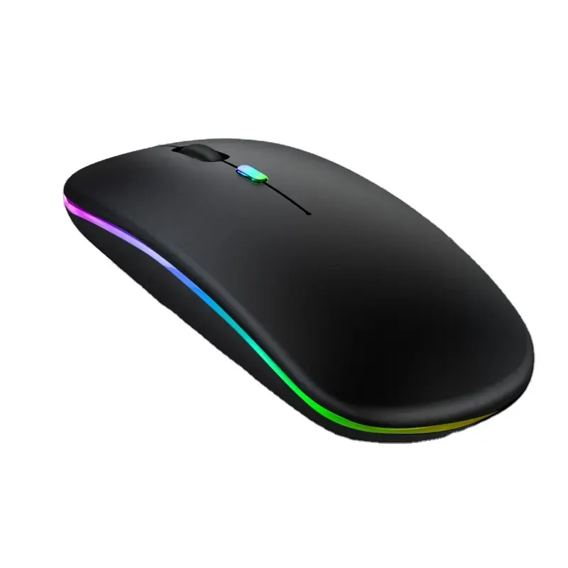 RGB LED Custom Gaming Wireless Rechargeable Mouse with Dual-Mode and Silent Operation - Image 2