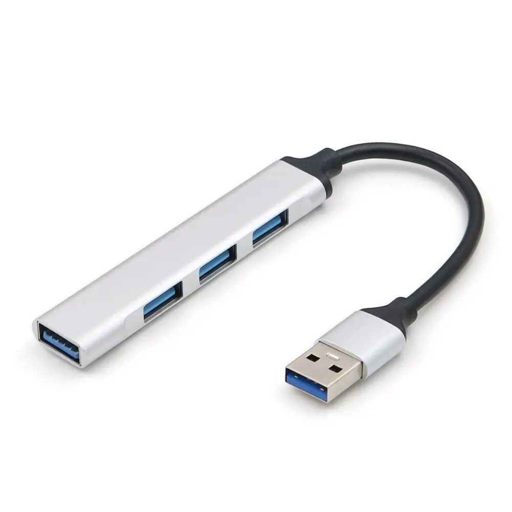 4-Port USB 3.0 Hub with High-Speed Type-C Splitter, USB 3.0 and 2.0 Ports
