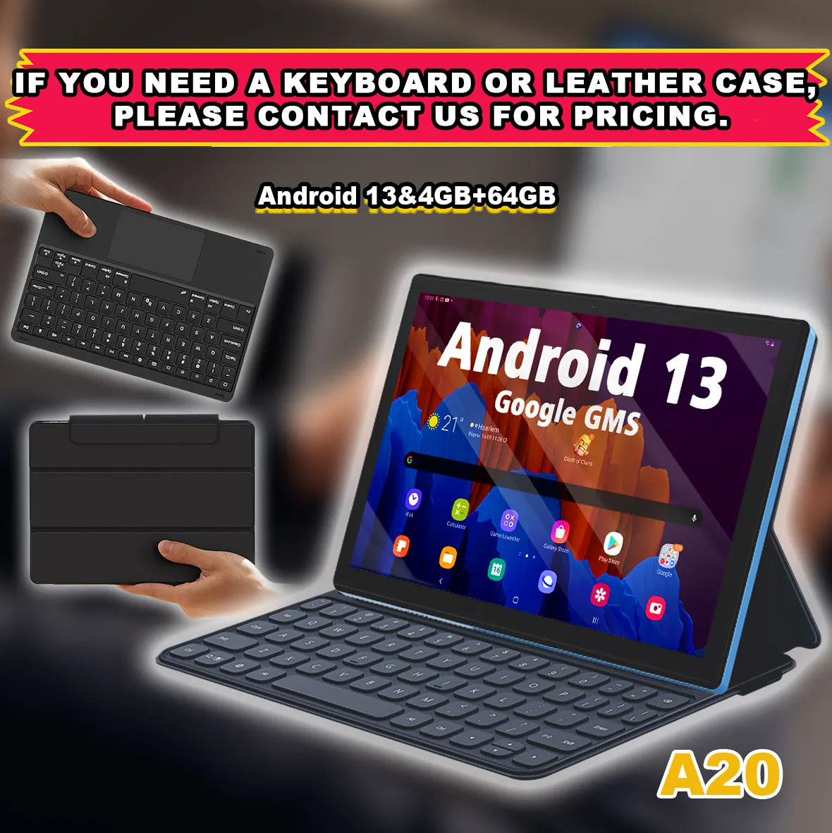 10-Inch 64GB Education Business Gaming Android 13 OS Phone Tablet 2-in-1 Tablet PC - Image 2