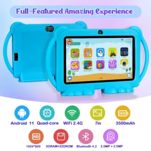 Kids Android Tablet 7-Inch Education Children Learning WiFi Gaming Tablet 3GB+32GB
