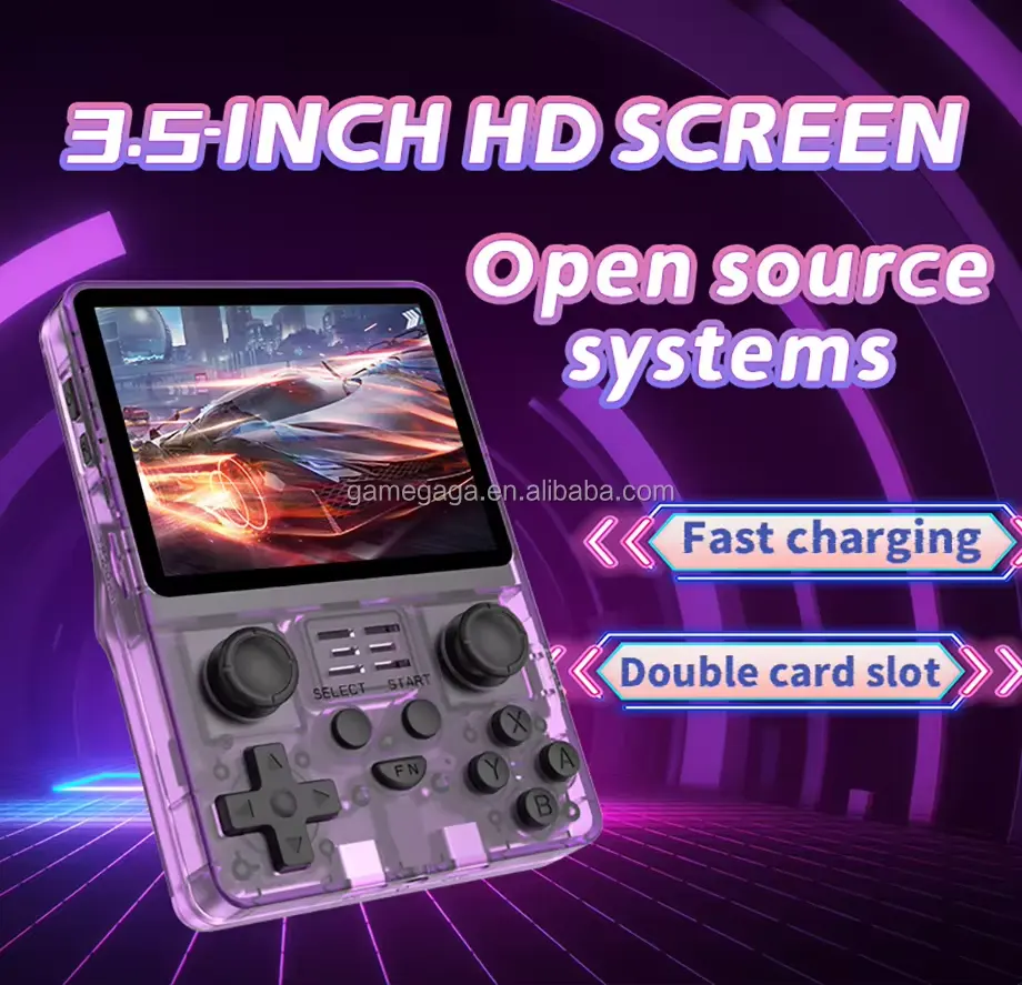 Handheld Game Console with 3.5-inch Screen, 15,000 Built-in Games, and 3500mAh Battery