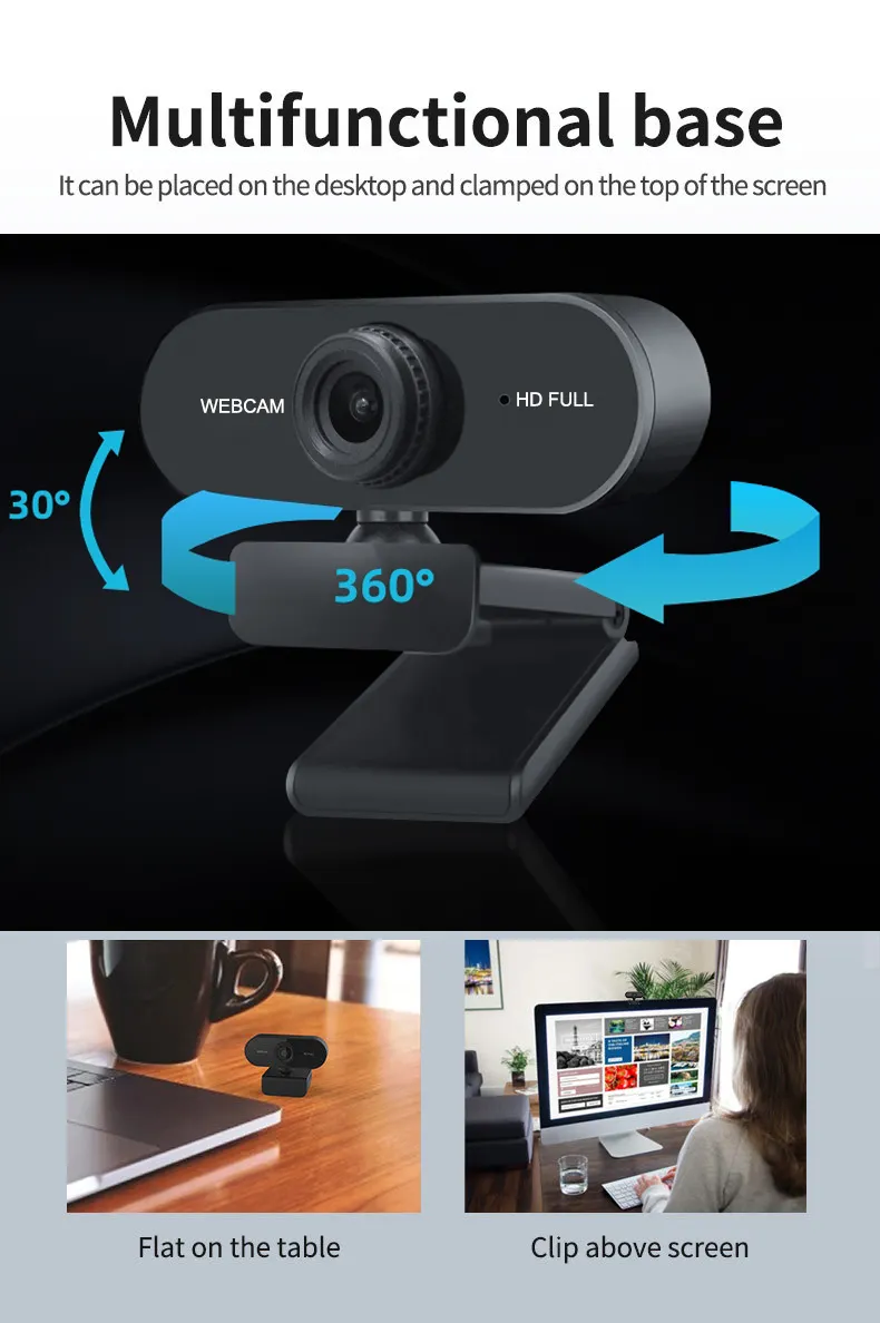 480P USB Webcam with Built-in Microphone - Image 2