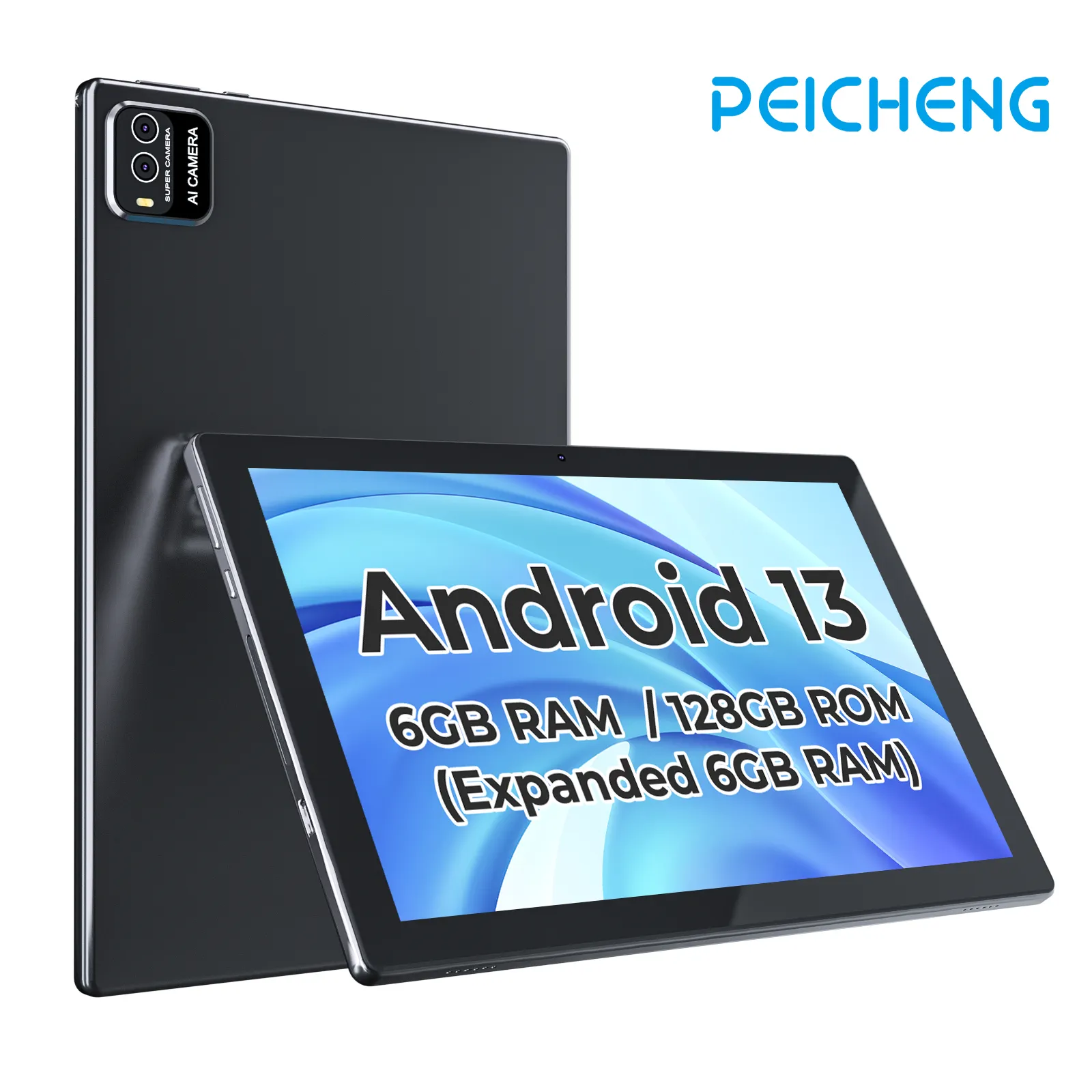 10-Inch Android Tablet with 12GB RAM, 128GB Storage, 5G Wi-Fi, Rockchip Processor, Includes Pen and Keyboard