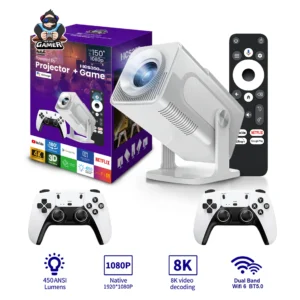 Portable HD Video Retro Game Console with Wireless Gamepad and 3D Home Theater Projection