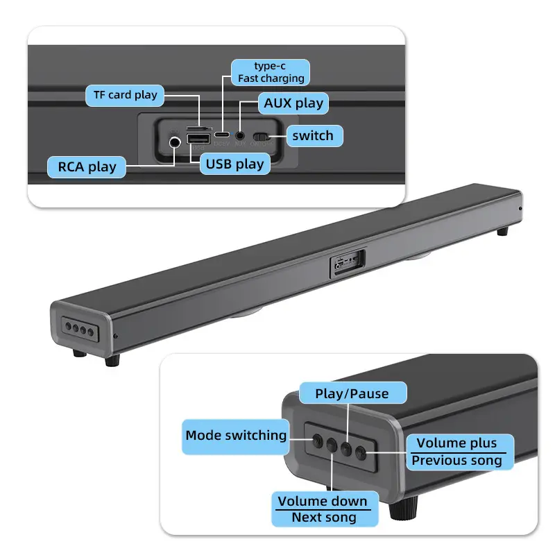 Home Wired Speakers Audio System – Multimedia Computer Speaker with Bluetooth 5.1 Subwoofer - Image 2