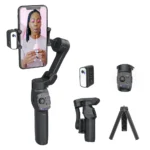 Foldable Smartphone Gimbal Stabilizer with 3600mAh Battery and AI Face Tracking