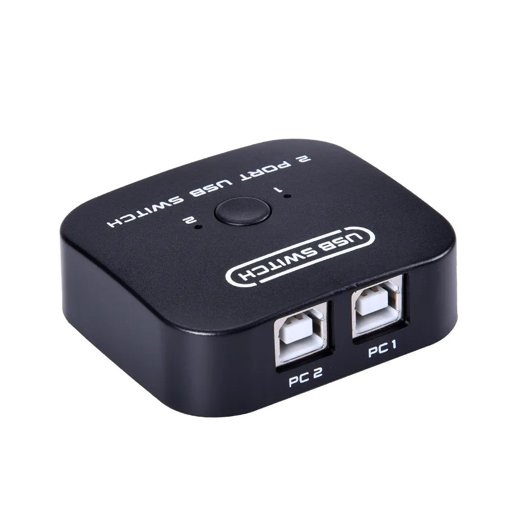 2-Port USB Sharing Switch – Desktop Controller for Printer and USB Devices